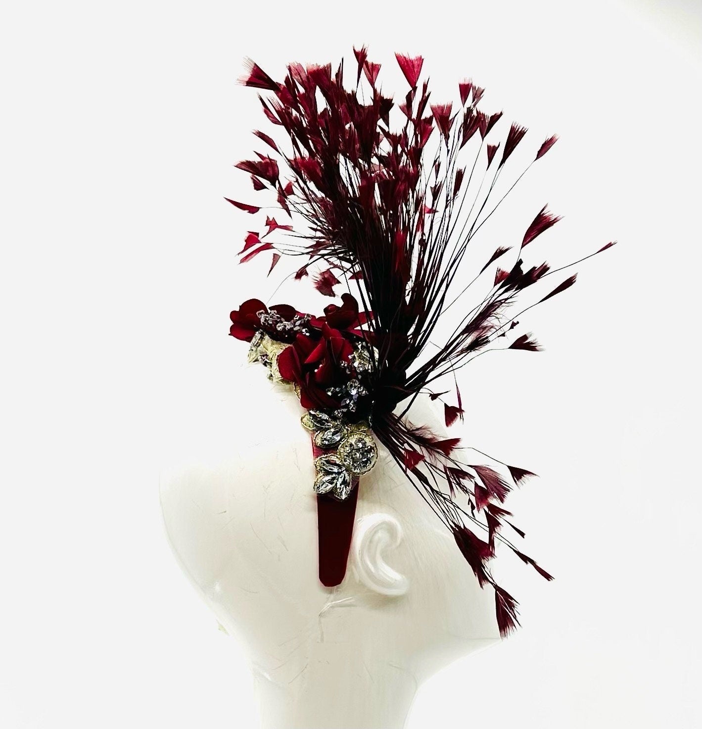 Black and Red Derby Fascinator, Kentucky Derby Hat Alternative, Kentucky derby hat (SILVER LINE, multiple color options available)