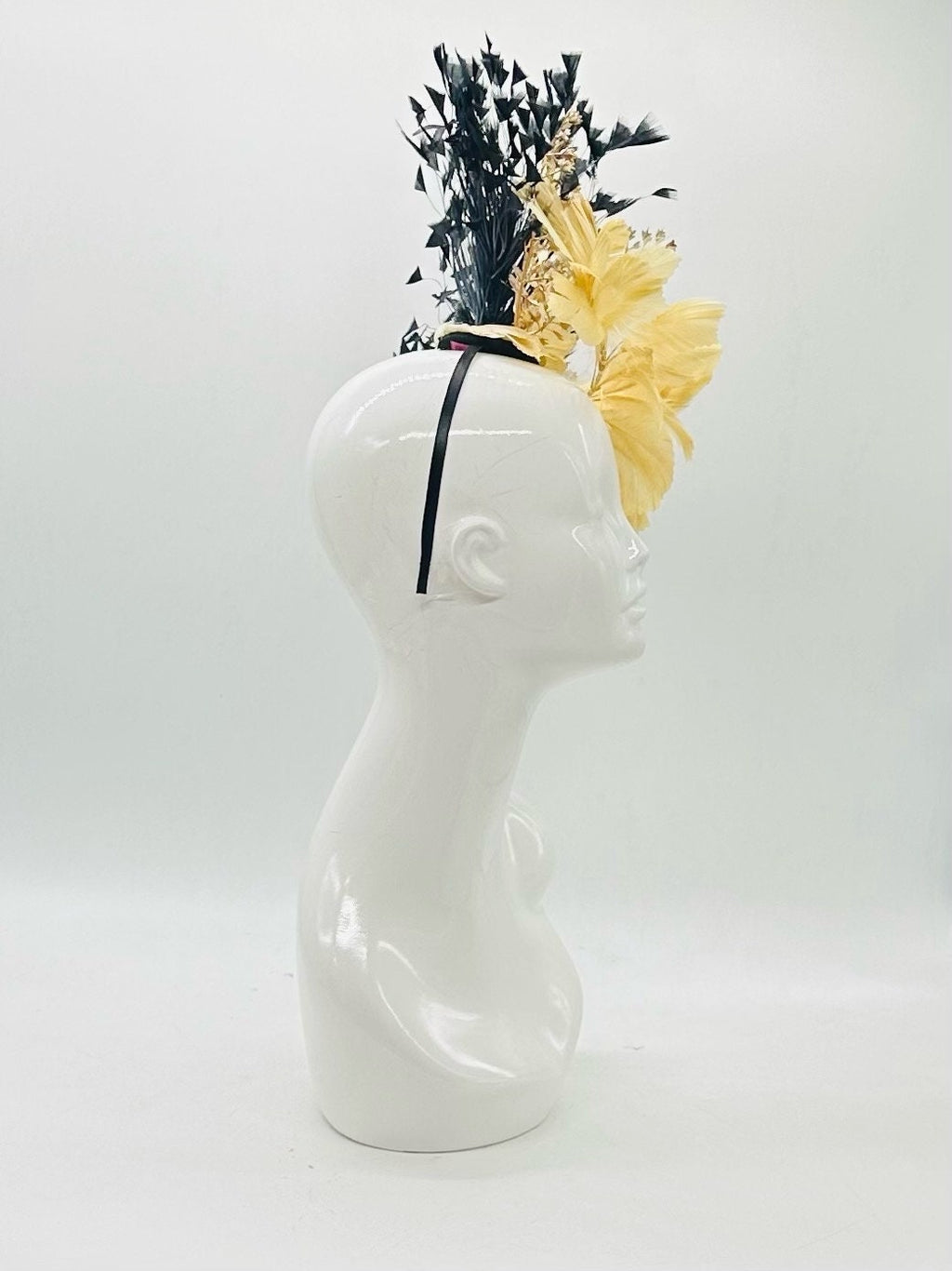 Gold and Black  Derby Fascinator, Kentucky Derby Hat Alternative, Kentucky derby hat (GOLD LINE)