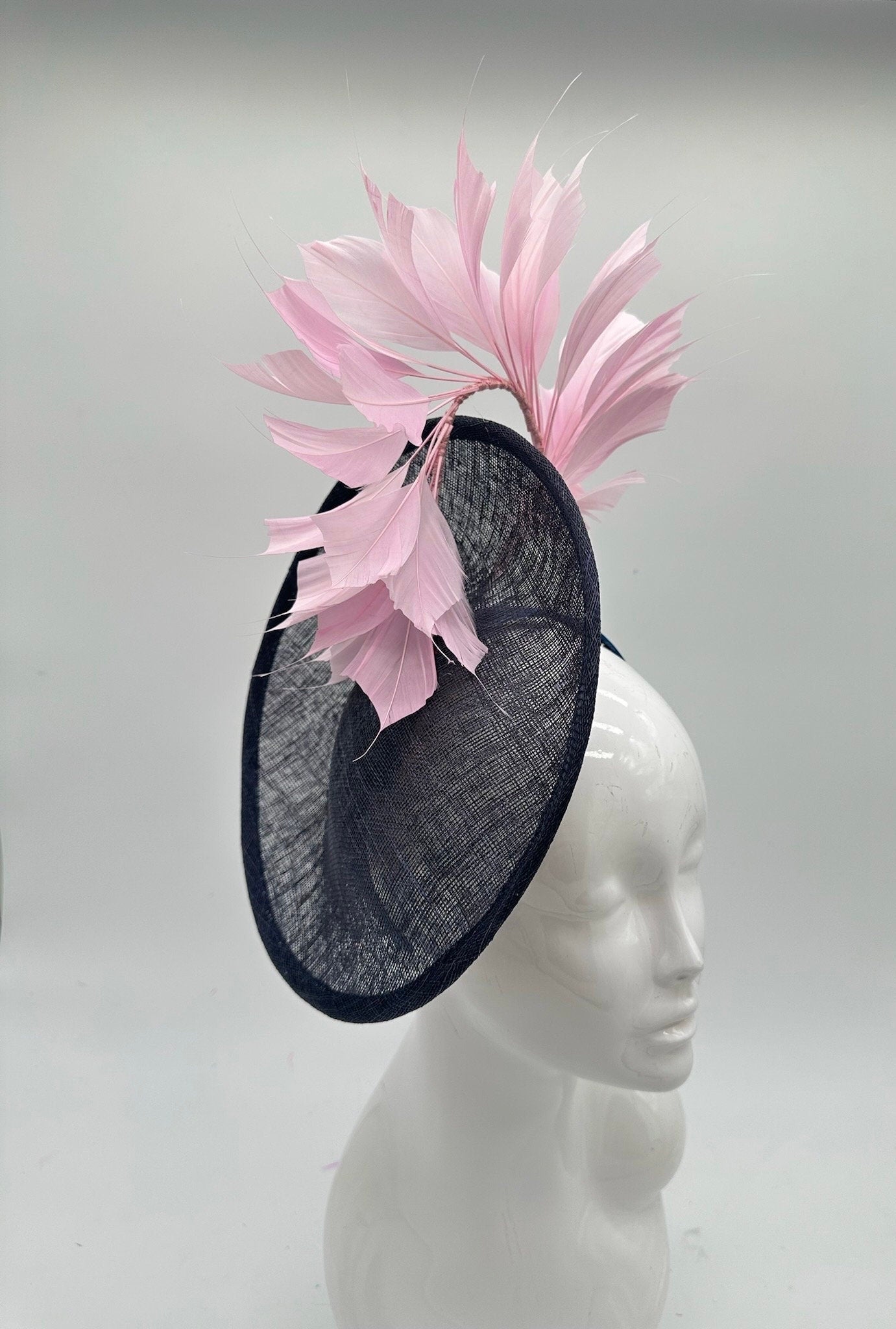 Pink and Blue Derby Fascinator, Kentucky Derby Hat Alternative, Kentucky derby hat (GOLD LINE)